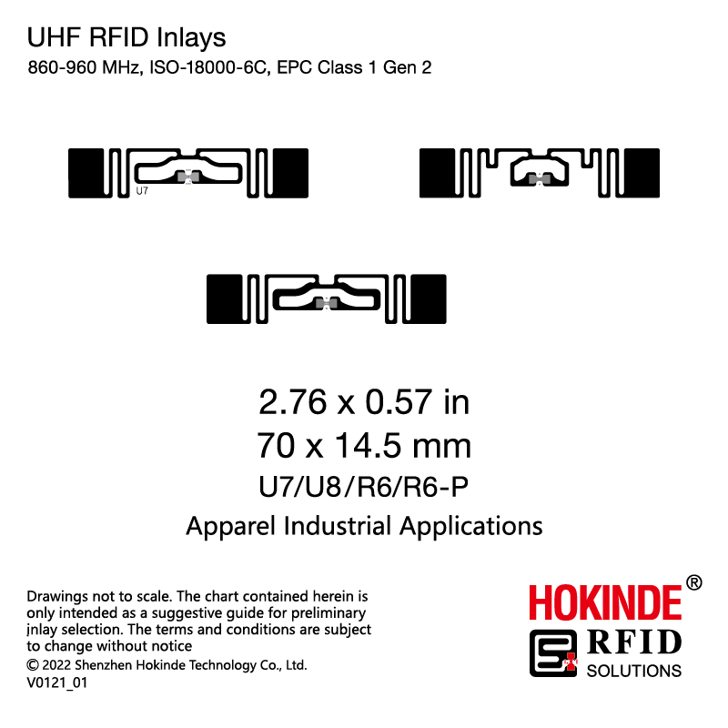 RFID Tag Smartrac ShortDipole NXP Ucode 7