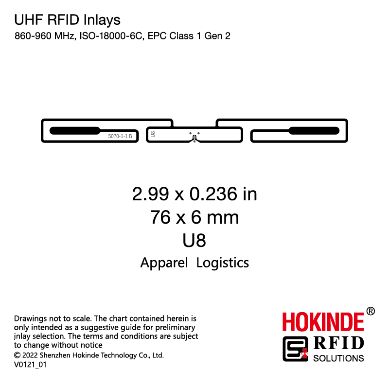 RFID Tag Smartrac ShortDipole NXP Ucode 9